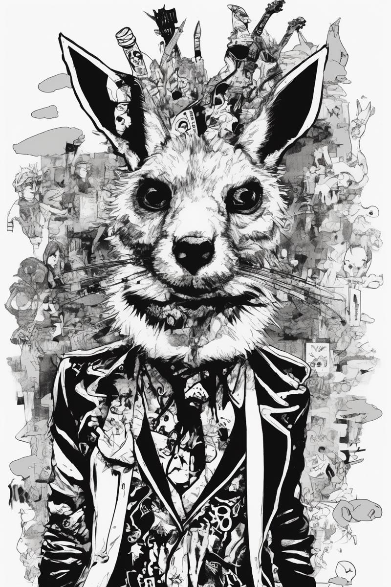 00093-3255358107-Jim Mahfood Style - Develop a series of edgy animal characters featuring surreal and imaginative clothing inspired by punk rock.png